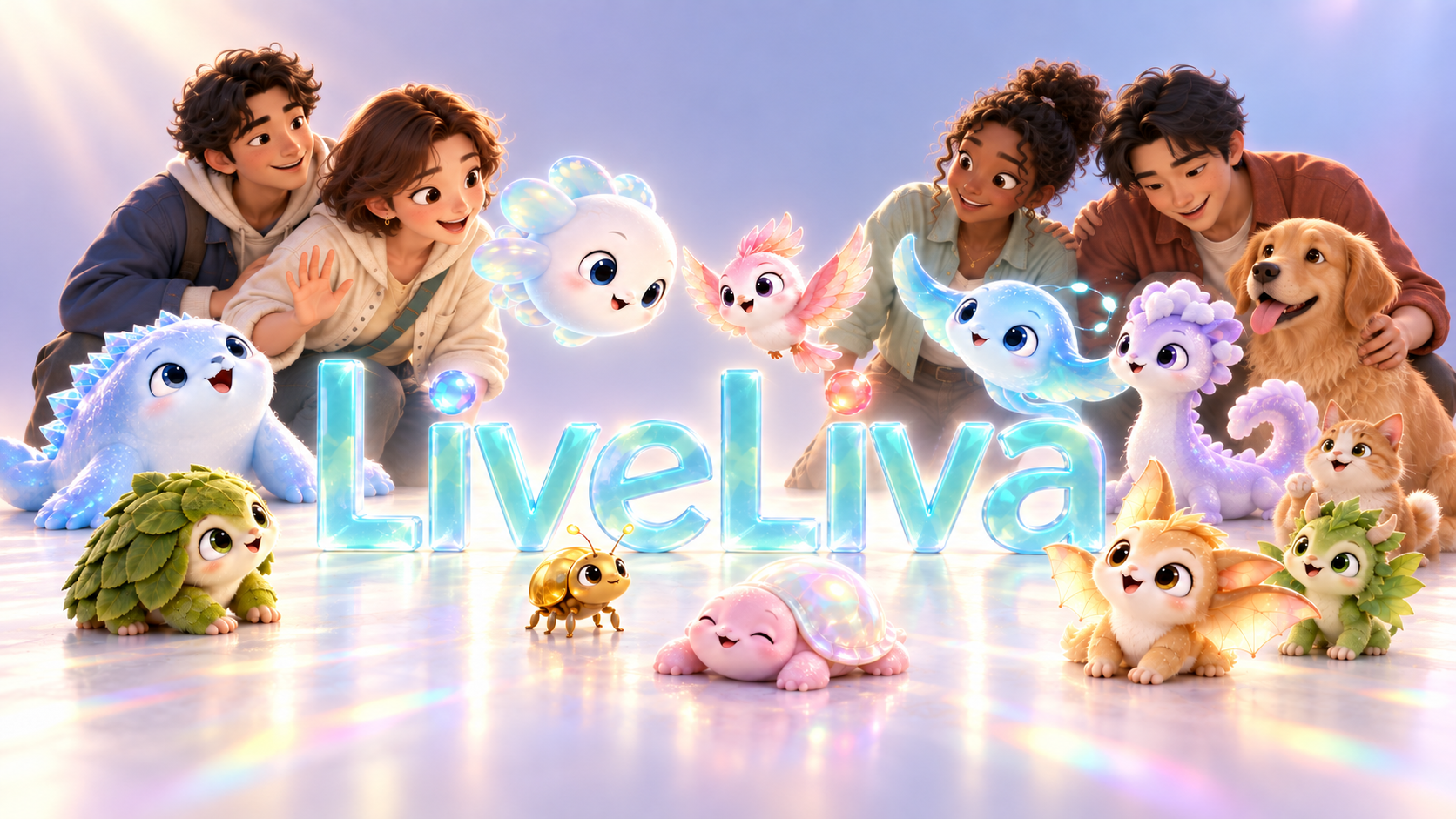 人与伙伴，共同生活。LiveLiva品牌概念图。